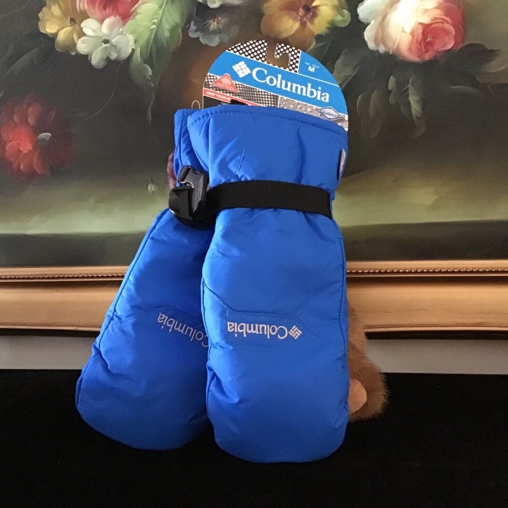 NWT Columbia Kids Youth blue Mitten Waterproof & Breathable Size M BE
